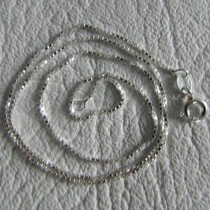 925 Sterling Silver Box Chain - 1mm - 20" - NEW